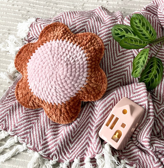 Amigurumi coussin fleur format petit